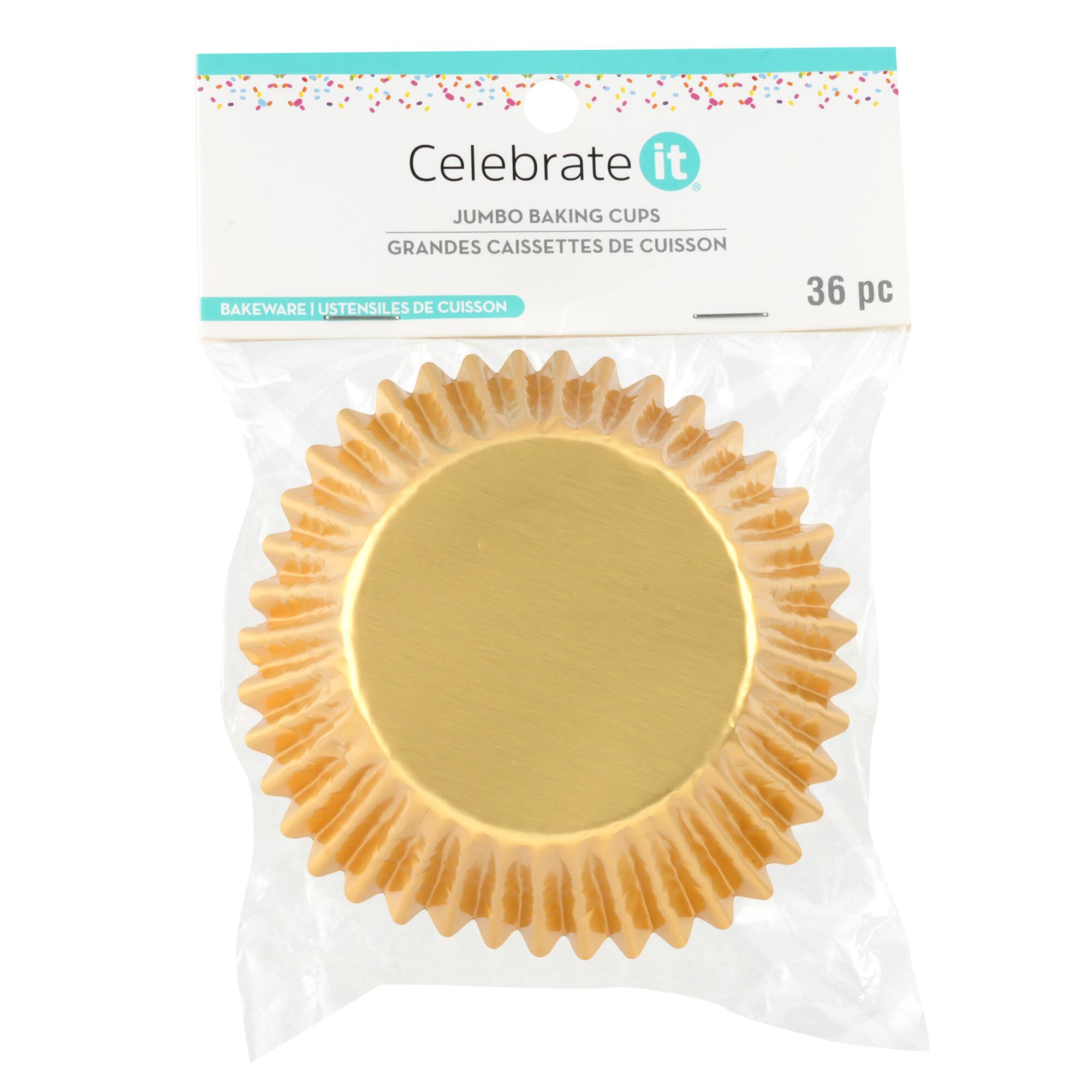 Gold Jumbo Baking Cups by Celebrate It™, 36ct.